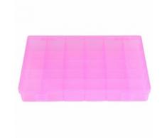 Boîte de Rangement Pour Bijoux En Plastique 36 Emplacements Rose - Boite de rangement
