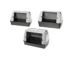 Cage Transport Barcco 90 Gris 88X51X58Cm Porte Métallique - Mon Animalerie - Transport et voyage du chien