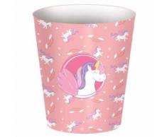 Poubelle de bureau en métal Licorne 26 x 22 cm - Corbeille, bac à courrier, poubelle
