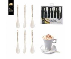 Lot de 6 cuillères à pois Saveur et Dégustation Expresso M12 - Vaisselier