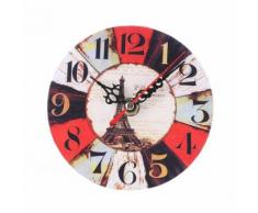 Vintage Style Antique Bois Horloge Murale Pour La Maison Cuisine Bureau Multicolore PL178 - Décoration murale