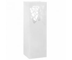 vidaXL Porte-parapluie Pierres Acier Blanc - Objet à poser