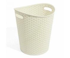 Curver 218667 my style corbeille à papier polypropylène ivoire 29 x 29 x 33 cm - Accessoires de rangement