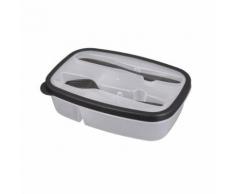 Lunch box +compartiments couverts 1.45l 23 x 15 x 6 cm Anthracite - Boite de rangement