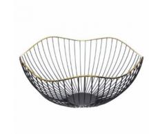 Corbeille à Fruits en Métal Liseré 32cm Noir - Article de décoration