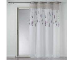 panneau a oeillets 140 x 240 cm voile imprime transfert pastel plumes - Rideaux et stores