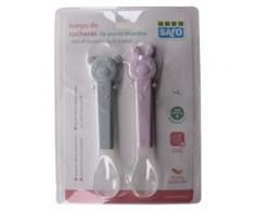 Saro cuillères souples 17cm 2 pcs gris/rose - Range couverts