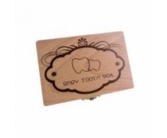Enfants Garçon et Fille Tooth Boîte de Rangement en Bois Organisateur Bébé Save Milk Teeth Collectionner Snpl428 - Rangement de l'atelier