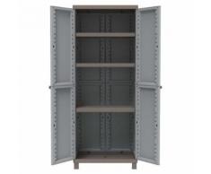 Armoire haute de jardin en résine avec tablettes pour terrasse 2680 - Rangement de l'atelier