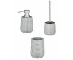 Set d'accessoires de salle de bain design Ohrid - Gris - Accessoires de bain