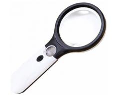 Loupe Lecture ALlBiz Loupe Lampe Eclairante avec 3 LEDs , Loupe de Poche Agrandissement 45 Fois et 3 Fois pour la Lecture, lInspection, Journaux, et Bijoux - Loupe