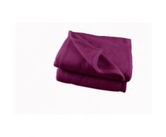 Couverture polaire 220 x 240 cm prune - Linge de lit