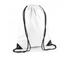 Sac à dos à bretelles - gym - linge sale - chaussures - BG10 - blanc - Sac à dos bandoullière