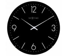 NeXtime NE-3157ZW Horloge murale Dia. 35 cm, globe terrestre, noir, 'Basic Dome' - Décoration murale