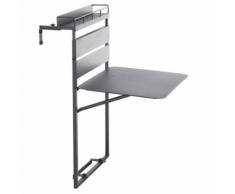 Table de balcon repliable Fira - 2 Places - Gris graphite - Mobilier de Jardin