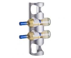 zeller 27365 porte-bouteilles mural en acier inoxydable 11,5 x 9,8 x 45 cm - Accessoire cave à vin