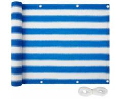 TecTake Canisse pour balcon - blanc/bleu - 75 cm - Accessoires mobilier de jardin