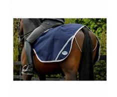 Weatherbeeta - Couvre-rein - Cheval (L) (Bleu marine / argent / rouge) - UTWB543 - Selle et tapis de selle