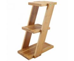 Étagère Escalier pour Plantes Succulents Support pour Pots de Fleur en Bambou 3 Niveaux - Jardinières et bacs