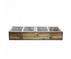 Serre double chassis en bois Florence en pin sylvestre traité autoclave classe III - Mobilier de Jardin