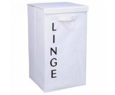 Panier à Linge Écriture 63cm Blanc - Objet à poser