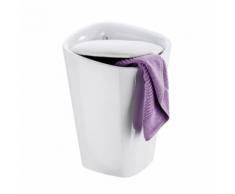 Tabouret de douche Candy blanc - Wenko - Panier à linge intégré - Accessoires de bain