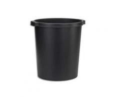 Lot de 2 Corbeilles à papier Resolution 15 Litres en PP - Diamètre 27,5 cm, Hauteur 32 cm coloris noir - Corbeille, bac à courrier, poubelle