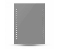 vidaXL Miroir de salle de bain avec lumières LED 50 x 60 cm (L x H) - Miroir
