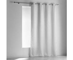 Rideau a oeillets 140 x 240 cm occultant velours frappe nighty Blanc - Rideaux et stores