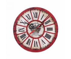 Vintage Style Antique Bois Horloge Murale Pour La Maison Cuisine Bureau Multicolore PL184 - Décoration murale