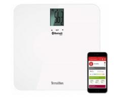 Terraillon Pèse Personne Connecté, pour Smartphone/Tablette, Indice de Masse Corporelle, 8 Mémoires Utilisateurs, Bluetooth Smart, 160kg, Web Coach Form, Blanc - Compteurs et instruments de mesure