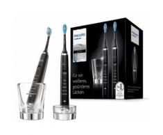 Philips Sonicare hx9357/87 Diamond Clean nouvelle génération Brosse à dents sonique électrique avec chargement Verre, Lot de 2, noir - Santé et soins