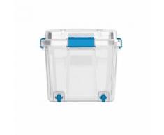 ABM Boîte de rangement - 80 L - Transparent - Poignées ergonomiques - Joint étanche - Plateau en option - IP44 - Rangement de l'atelier