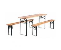 Stagecaptain Hirschgarten garniture de jardin 2 x banc et table, longueur 177 cm - Mobilier de Jardin