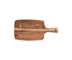 Zeller 25551 planche à découper avec poignée, bois d'acacia 41,8 x 19,5 x 1,2 cm, naturel - Ustensile de cuisine