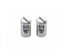 Alimentation pour câble tendu t.b.t, chrome, 2 pièces, max. 25a - Suspensions et plafonniers