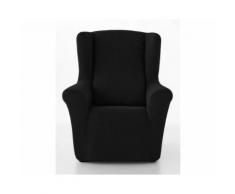 Housse de Canapé Lille Fauteuil Oreille Noir - Linge de table