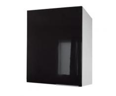 Caisson Porte Haut 60 Cm Noir Haute Brillance - Objet à poser