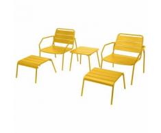 Salon de jardin design Phuket - 2 Personnes - Jaune moutarde - Mobilier de Jardin