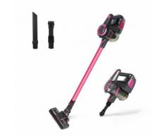 Leogreen - Aspirateur Balai sans Fil sans Sac 2 en 1 7000pa Puissance Aspiration Léger Rechargeable pour Voiture Sol Dur Moquette Poils Animaux, Fuchsia - Aspirateur balai