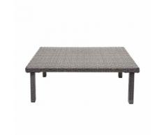 Table d'appoint en polyrotin HWC-G16, table de jardin/balcon, gastronomie 80x50cm ~ gris - Mobilier de Jardin