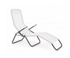 Chilienne coloris blanc - Dim : L 58 x P 133 x H 106 cm -PEGANE- - Mobilier de Jardin