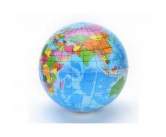 Globe terrestre soulagement du stress balle mousse expansible enfants carte de la géographie de l'atlas mondial - Jouet pour le bain