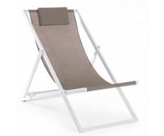 Chilienne en aluminium coloris Marron - Dim : L 60.5 x P 101.5 x H 73.5 cm -PEGANE- - Mobilier de Jardin
