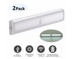 2pcs LED capteur de corps humain lampe de lumière intelligente veilleuse - Appliques et spots