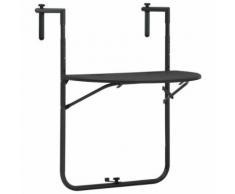 Table de balcon Marron 60x64x83,5 cm Plastique Aspect de rotin alsa - Mobilier de Jardin