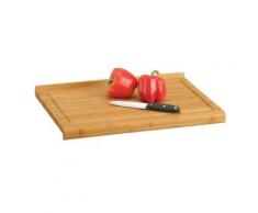 Zeller 2057769 planche à découper avec rebord en bambou marron 48 x 38 x 3 cm - Ustensile de cuisine