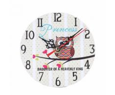 Vintage Style Antique Bois Horloge Murale Pour La Maison Cuisine Bureau Blanc PL177 - Décoration murale