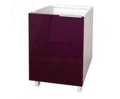 Caisson Porte bas 60 cm Aubergine Haute brillance - Objet à poser