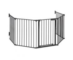 oneConcept Grillage de protection pour cheminée barrière 3m métal - noir - Cheminée électrique